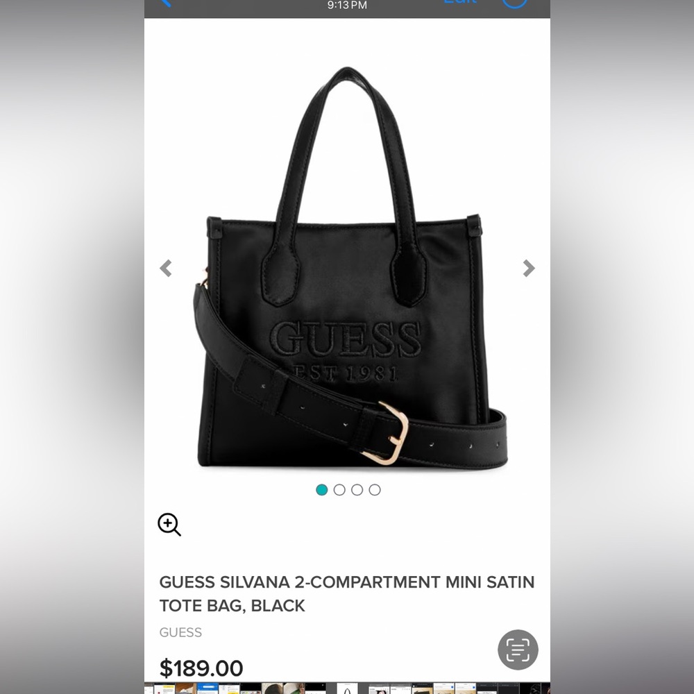 BNWT - Guess Silvana Mini Satan Bag
